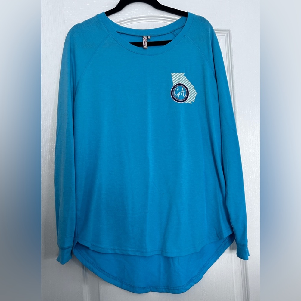 Red Camel Women’s Tee Shirt LS Size Large Teal